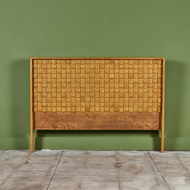 Paul Laszlo "Basket Weave" Full Size Headboard for Brown Saltman For Sale - Image 10 of 10