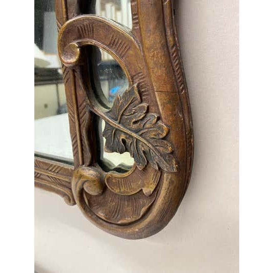 Early 20th Century Gesso and wood mirror with grape leaves and cornucopia For Sale - Image 5 of 8