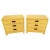 Pair Davis Mid-Century Modern Lemon Yellow Drop Pulls 3 Drawers Bachelor Chests For Sale - Image 13 of 13