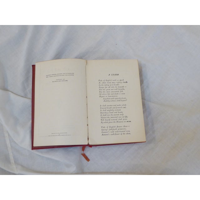 These two leather bound books are by Rudyard Kipling, one titled "Rewards & Fairies", the other "Puck of Pook's Hill", two...