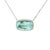 Aqua 18k White Gold 20 Carat Aquamarine and 2 Carat Diamond Necklace For Sale - Image 8 of 11
