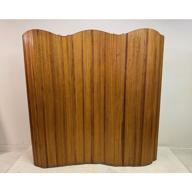 French Art Deco Pine Screen attributed to Baumann Fils et Cie, Melun-Paris, 1940s For Sale - Image 11 of 12