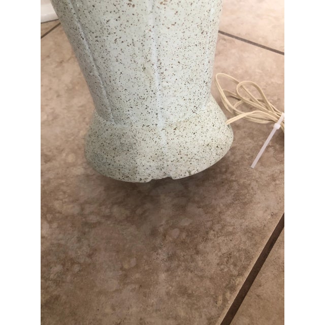 Mid-Century Modern Mid-Century Modern Ceramic Painted Blue and Green With Gold-Colored Flecks Table Lamp For Sale - Image 3 of 9