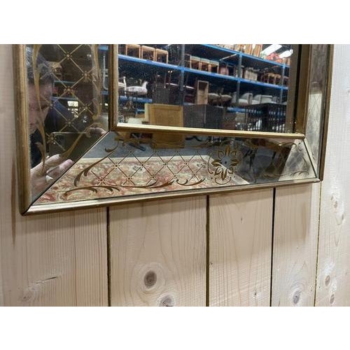 Venetian Gold Glass Mirror For Sale - Image 6 of 7