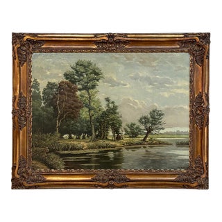 Framed Oil Painting on Canvas by George Roelandt For Sale