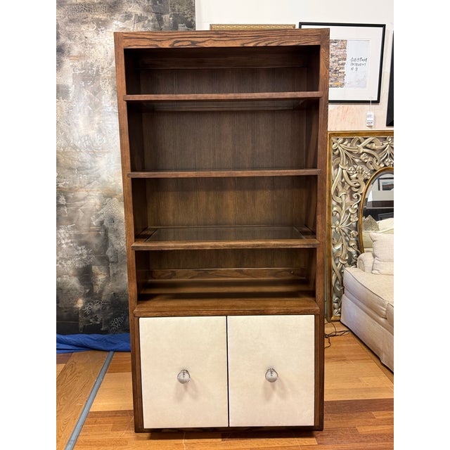 Contemporary Hickory Chair Sharon Bookcase With Storage Cabinet For Sale - Image 3 of 12
