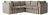 Sophie Conran Coco 3x3 Sectional Sofa - Chocolate Wide Stripes with Knife Edge Cushion For Sale