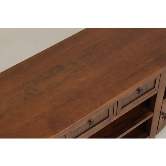 Cherry 2 Drawer 2 Door Media Tv Hall Credenza For Sale - Image 11 of 13
