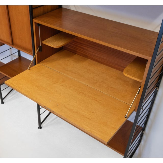 Mid-Century Ladderax 6-Bay Shelving System by Robert Heal for Staples Cricklewood, 1960s, Set of 6 For Sale - Image 6 of 18