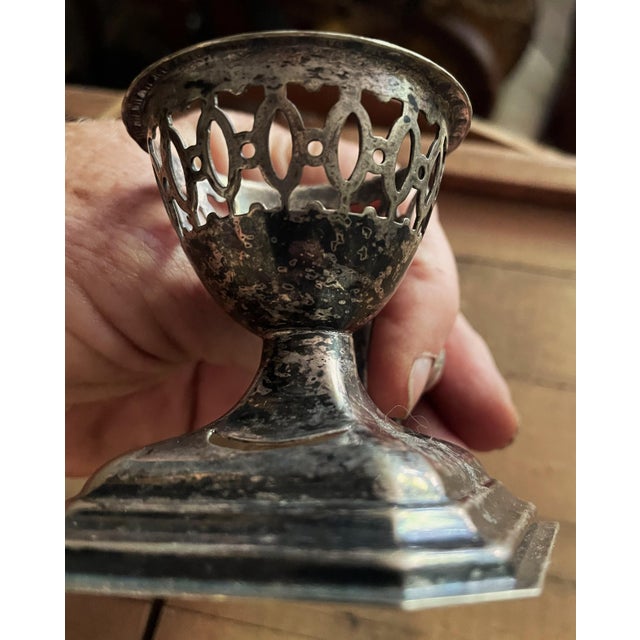 Mid 20th Century Mid 20th Century English Silverplate Epns Hard/Soft Boiled Egg Handled Server/Holder/Cup For Sale - Image 5 of 10