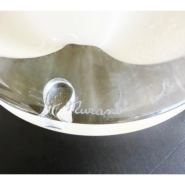 Vintage Murano Sommeroso Gold-Infused Venetian Glass Lamp, Lucite Base, Signed For Sale - Image 10 of 10