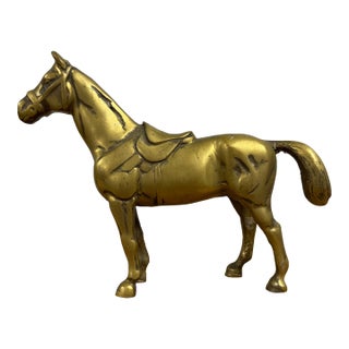 Antique English Brass Horse For Sale