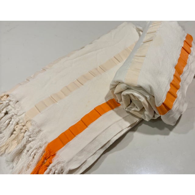 Boho Chic Coastal Chic Shelter Island Turkish Pestemal Towels, a Pair For Sale - Image 3 of 9