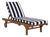 Newport Chaise Lounge, Navy Stripe For Sale