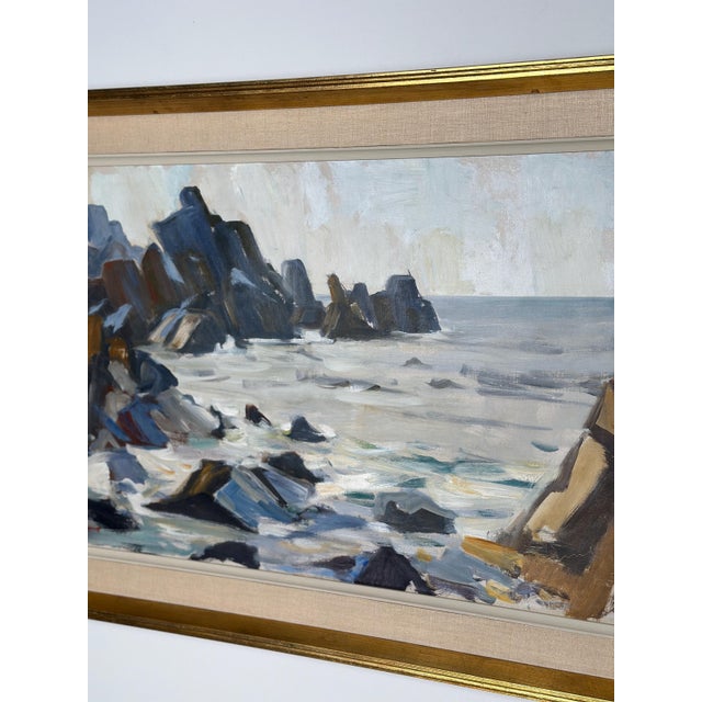 Carl Gunne, Coastal View, Grundsund, 1950s, Oil on Canvas, Framed For Sale - Image 15 of 18