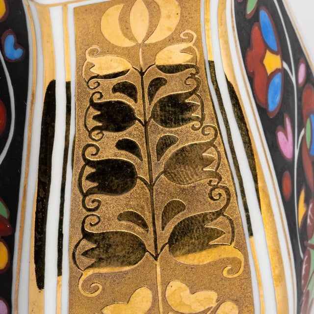 Ceramic Folk Vase in Porcelain from Lidová Malírna, 1920s For Sale - Image 7 of 9