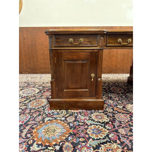 English Chesterfield Desk in Teak For Sale - Image 9 of 18