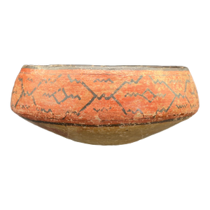 Peruvian Shapido Conido Style Polychrome Red Clay Pottery Vessel