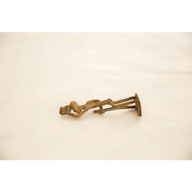 Tribal Vintage African Bronze Tribe Member For Sale - Image 3 of 4