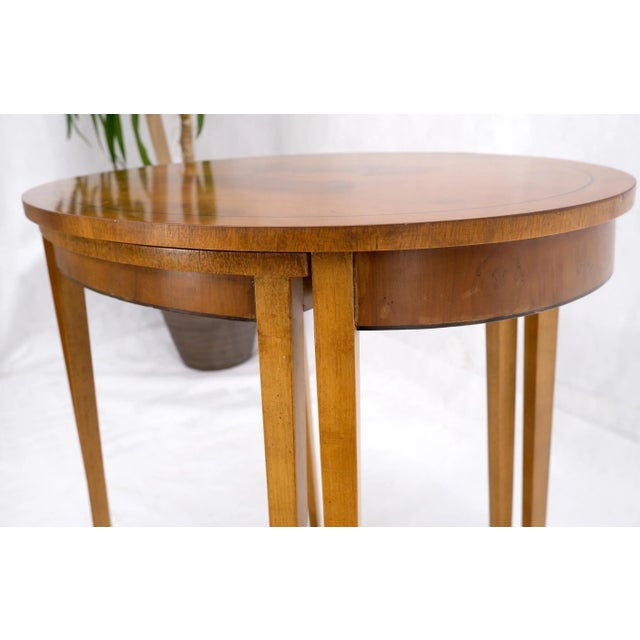 Wood Set of Burl Wood Oval Nesting Tables by Baker - a Pair For Sale - Image 7 of 13