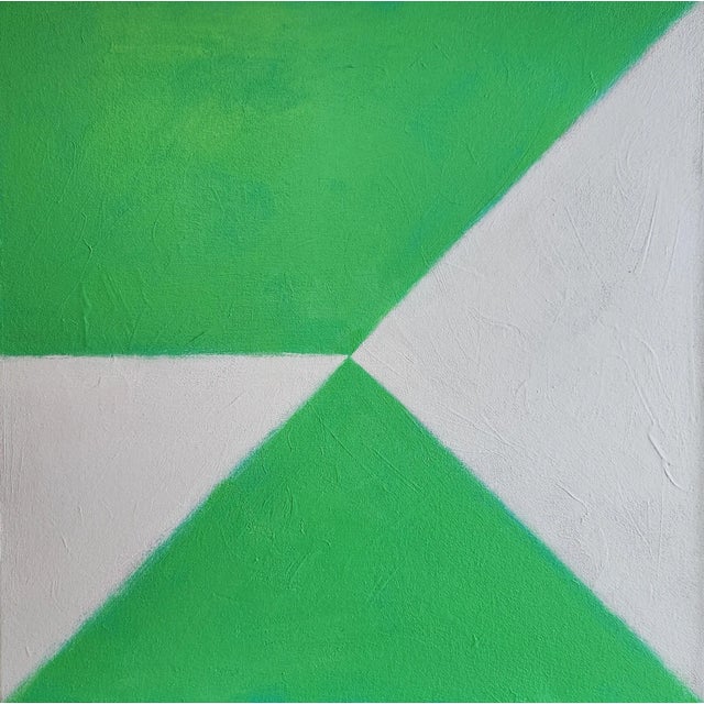 Painting # 050924 by Van Bankston is a refreshing take on minimalism. The richest jade green interacts with the palest...