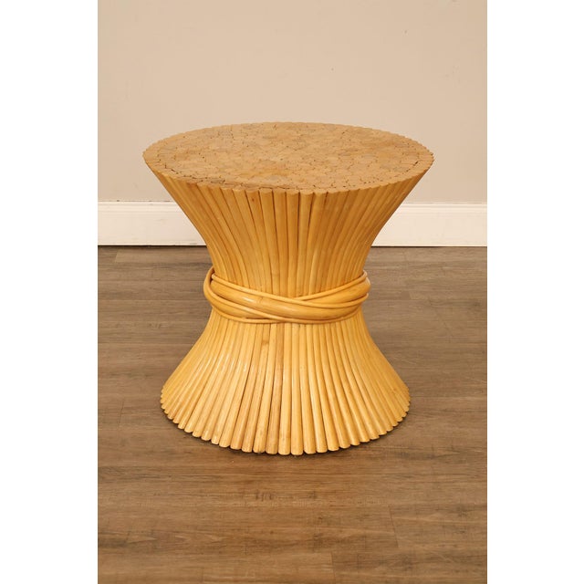 Vintage Pair of Wheat Sheaf End Tables For Sale In Philadelphia - Image 6 of 18