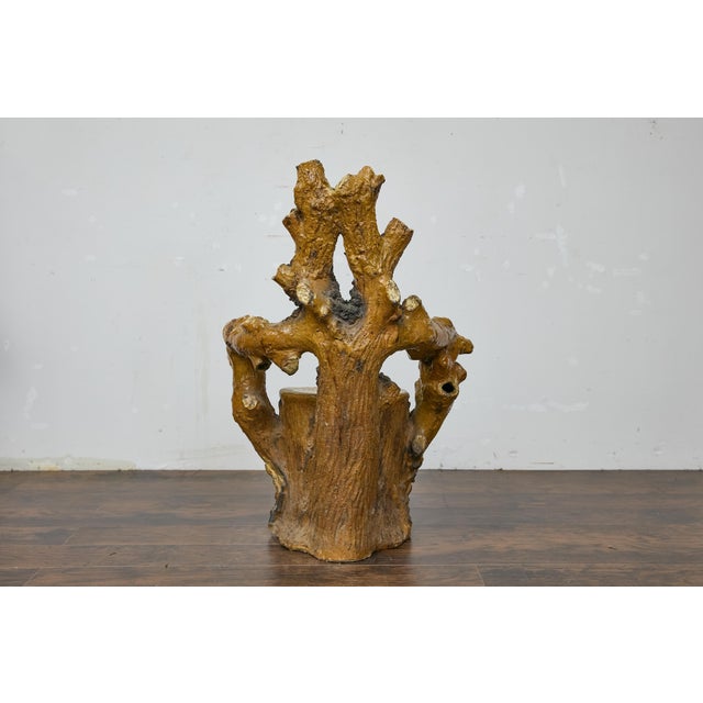 English Terracotta Coral-Inspired Grotto Chair with Patina, Circa 1900 For Sale - Image 10 of 12