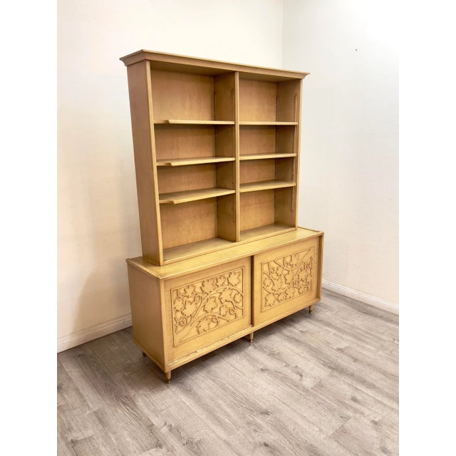 Tan Mid Century Modern Bookcase For Sale - Image 8 of 11