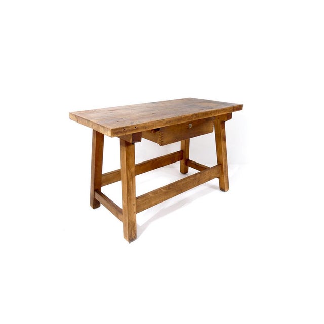 1930s Vintage Swiss Workbench in Beech, 1930s For Sale - Image 5 of 18