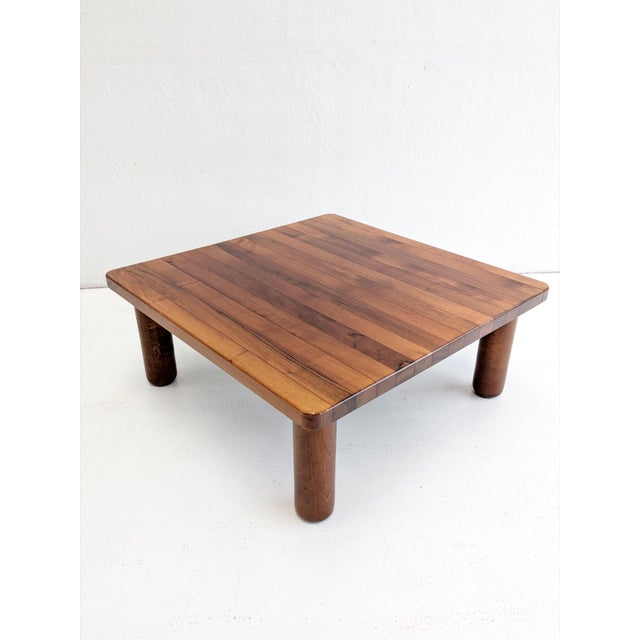 Mid-Century Modern Vintage Italian Walnut Coffee Table, 1960s For Sale - Image 3 of 6