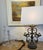 Forged Iron Table Lamp in Antique Finish For Sale - Image 10 of 10
