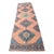 1960s Pastel Muted Orange Hand Made Wool Runner Rug For Sale