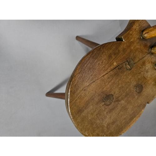 Vintage Farmers Tripod Chair For Sale - Image 9 of 18