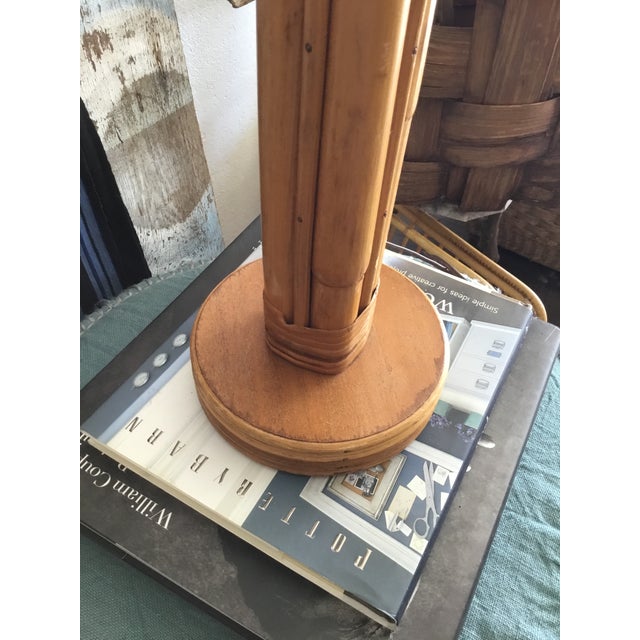 Mid Century Rattan Table Lamp For Sale - Image 9 of 13