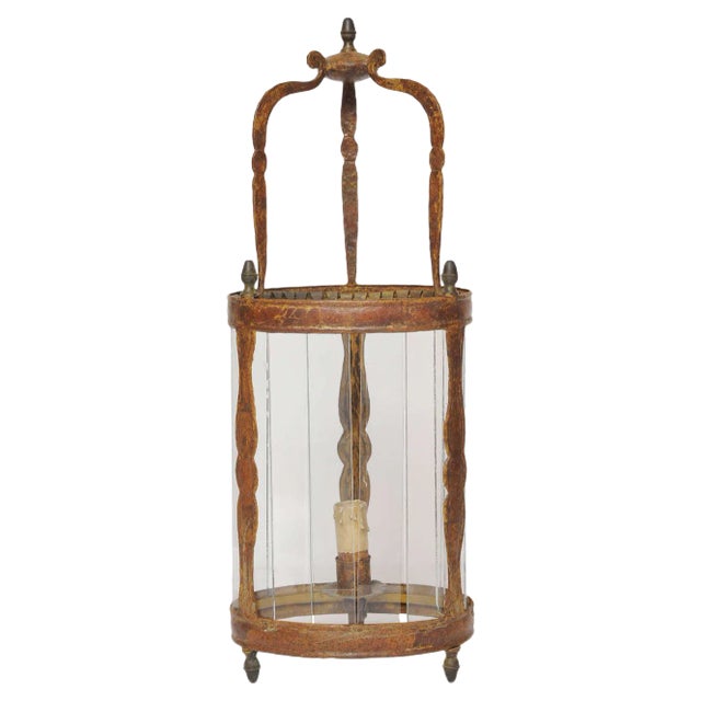 Antique Lacquered Wall Lantern For Sale