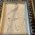 Original 5 x 7 study drawing on paper unsigned Overall size with tabletop frame is 8.5 x 10.5