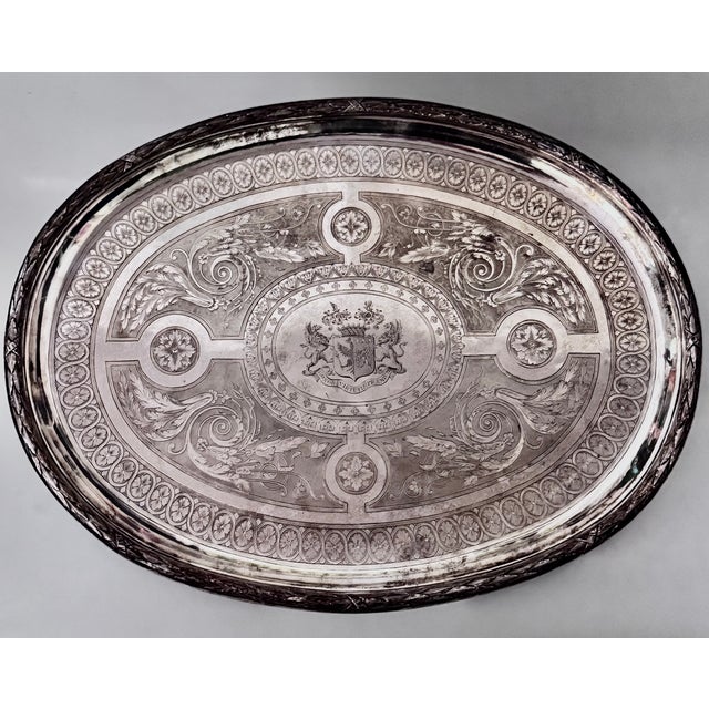 Russian Imperial Baronial Heraldic Silver Service from Odiot Paris, Set of 7 For Sale - Image 4 of 18