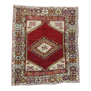 Mid 20th Century Vintage Turkish Oushak Rug - 03'05 X 04'00 For Sale
