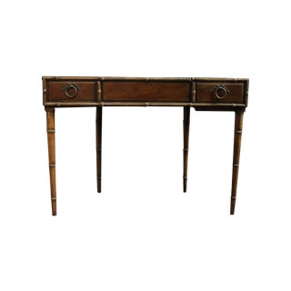 Drexel Vintage Faux Bamboo Writing Desk Vanity For Sale