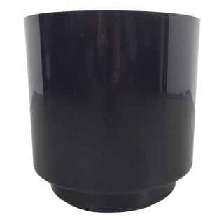 Black Round Planter on Wheels by Anna Castelli for Kartell, 1970s For Sale