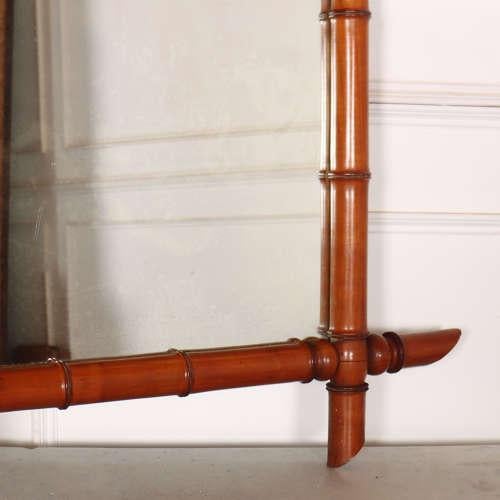 French Faux Bamboo Mirror, 1890s For Sale - Image 5 of 9