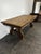 Renaissance Style Oak Dining Table with Lyre-Shaped Legs For Sale - Image 4 of 8