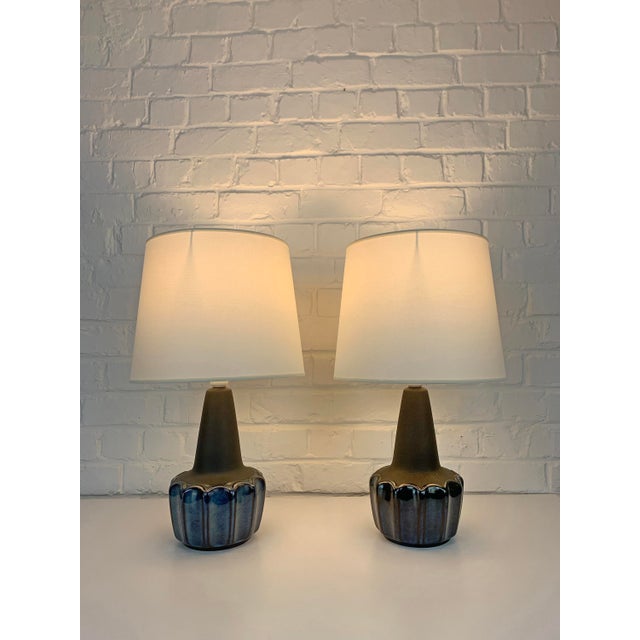 1970s Model 1051 Ceramic Table Lamps by Einar Johansen for Søholm, Denmark, 1960s, Set of 2 For Sale - Image 5 of 15
