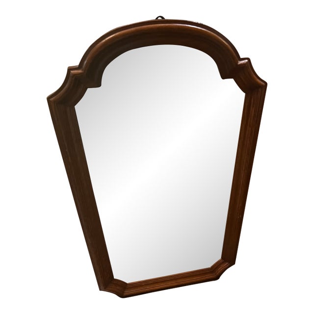 1970s Traditional Classic Style Wooden Wall Mirror For Sale