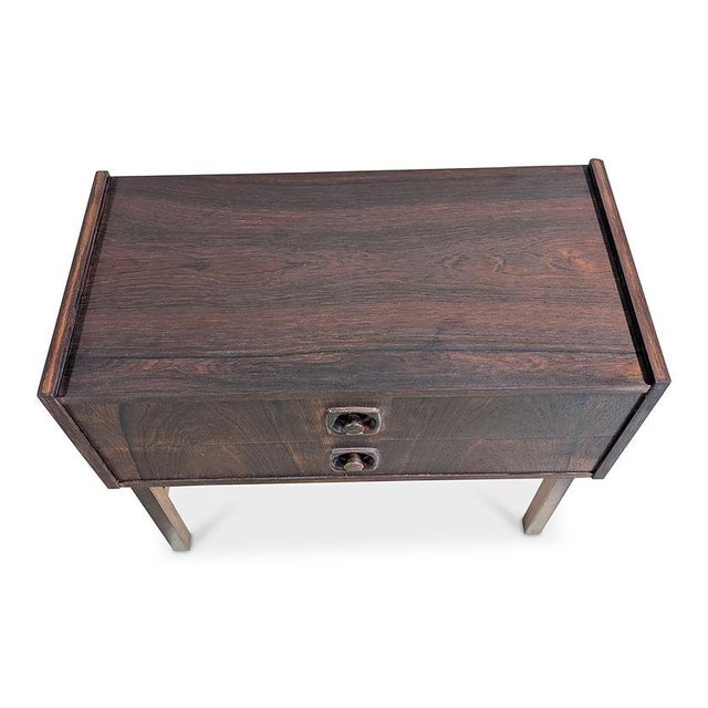 1950s Rosewood Nightstand / End Table For Sale - Image 4 of 5