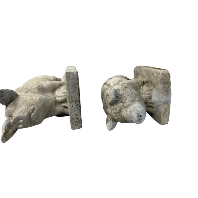 Petite Stone Pigs - A Pair For Sale - Image 10 of 18