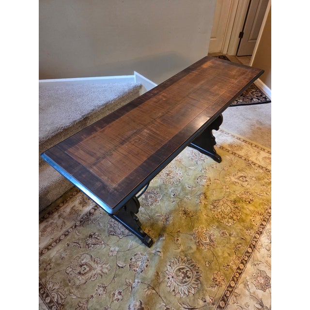 Traditional Spanish Library Console Table For Sale - Image 3 of 15