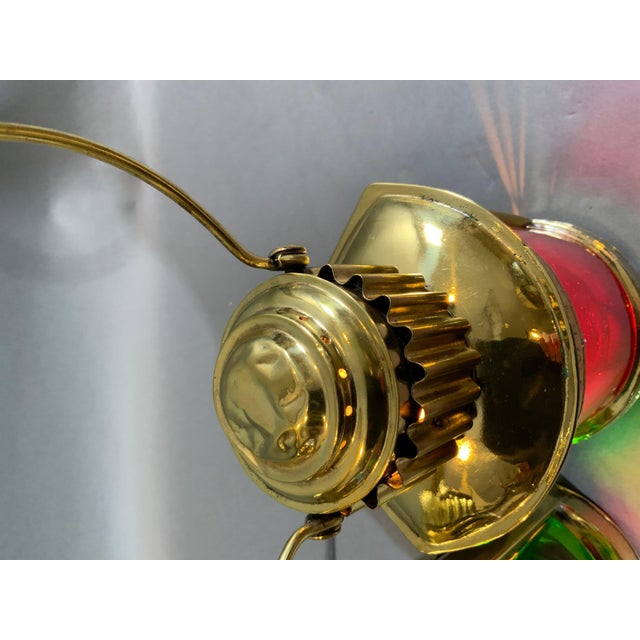 Metal Rare Ships Port and Starboard Lanterns by George Mason of Boston For Sale - Image 7 of 12