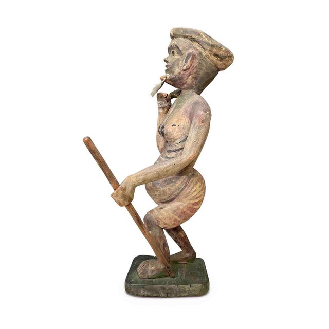 Sculpture of a Burmese Shaman, Late 1800s, Wood For Sale - Image 4 of 7