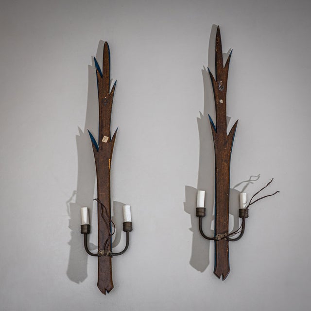 Silver 1930s Mirrored Wall Sconces, Attributed to Luigi Fontana - a Pair For Sale - Image 8 of 8